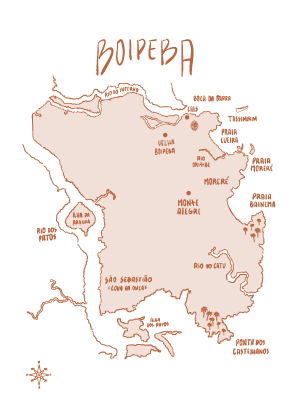 Mapa Ilustrativo Pousada Santa Clara Boipeba